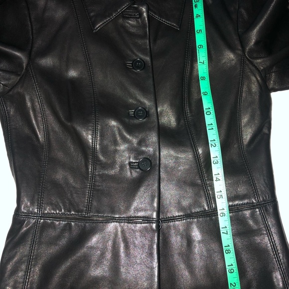 CONTEXT Black Leather Jacket - Picture 7 of 9